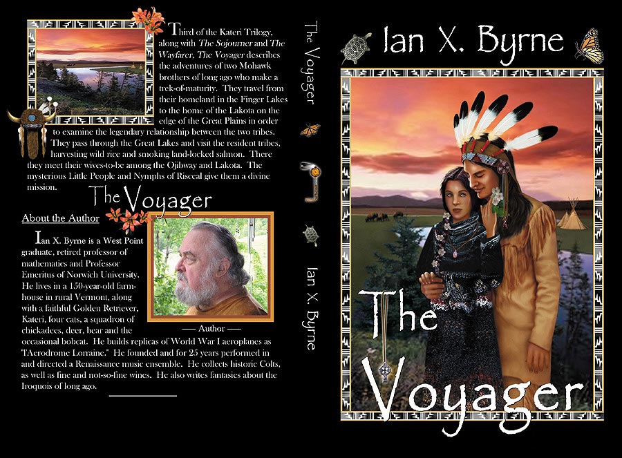 Total book cover of THE WAYFARER, Iroquois Mohak story by Ian Byrne, illustrated by Cat Wong